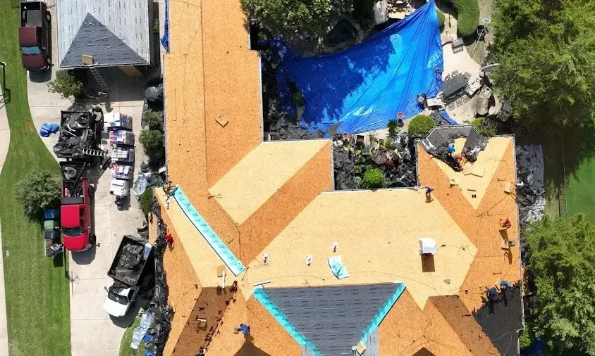 Professional Roof Repair being performed in Hurricane